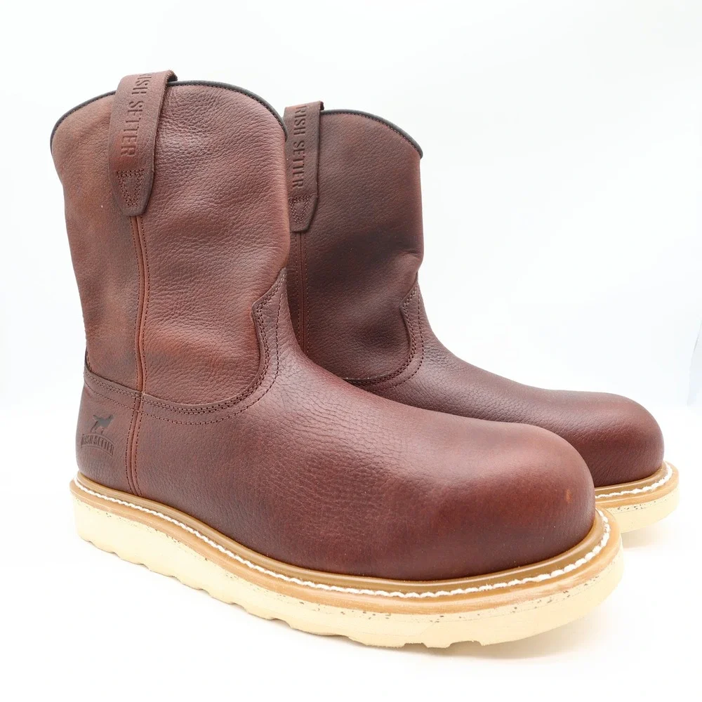 Irish Setter Boots Mens 13 EE Ashby Leather Work Safety Toe 83908 Brown NIB